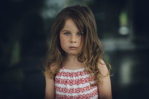 Scared little girl